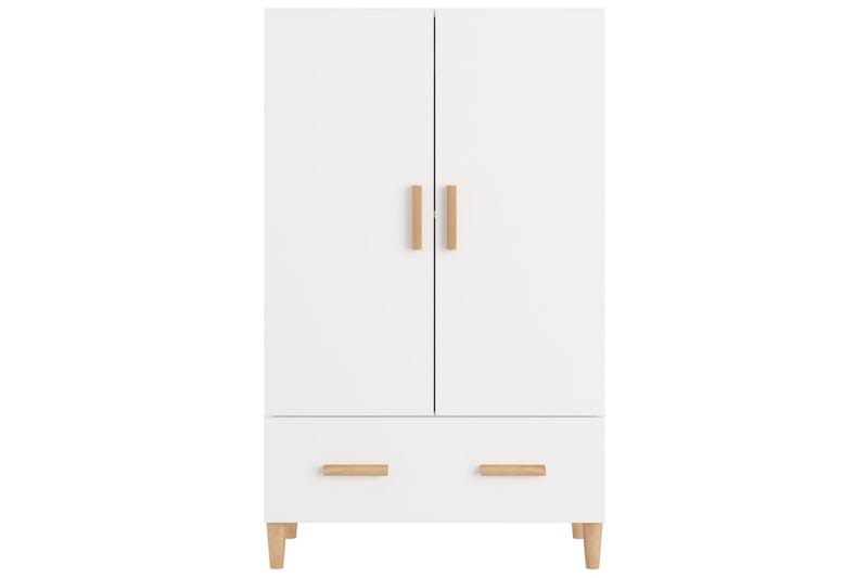 beBasic Skänk vit högglans 70x31x115 cm konstruerat trä - White - Sideboard & skänk