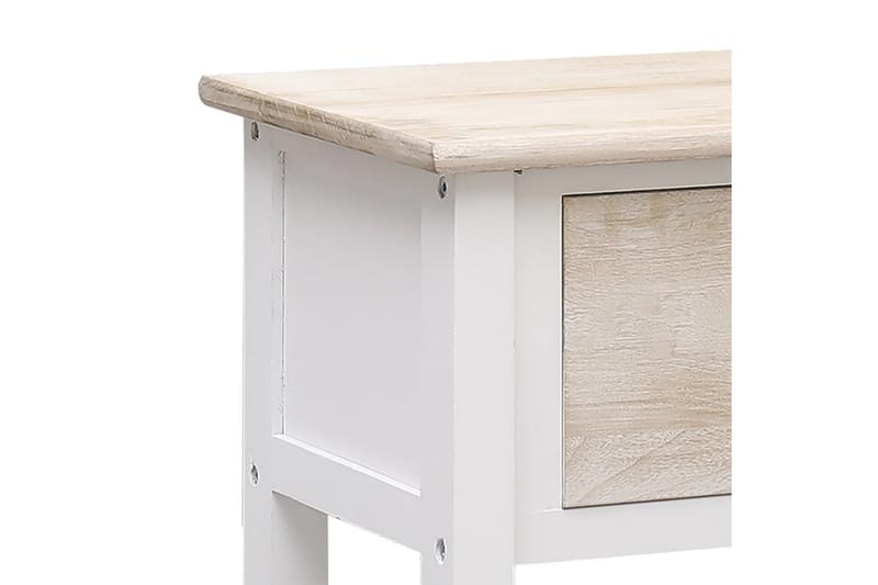 beBasic Skänk vit och brun 108x30x76 cm massivt kejsarträ - White - Förvaring - Förvaringsmöbler - Sideboard & skänk