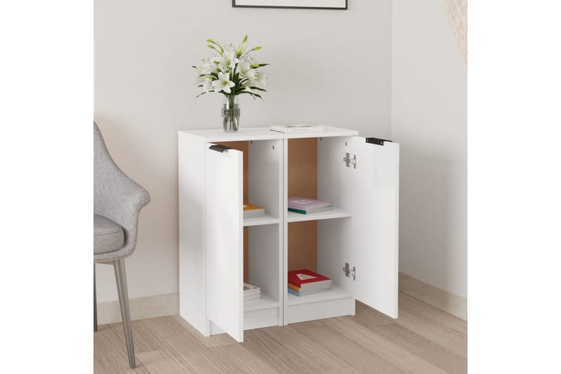 beBasic Skänkar 2 st vit 30x30x70 cm konstruerat trä - White - Sideboard & skänk