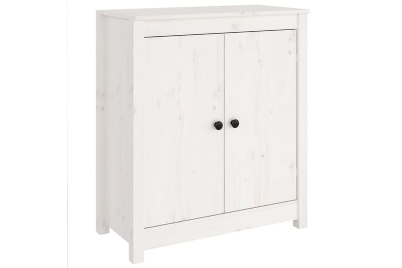 beBasic Skänkar 2 st vit 70x35x80 cm massiv furu - White - Sideboard & skänk