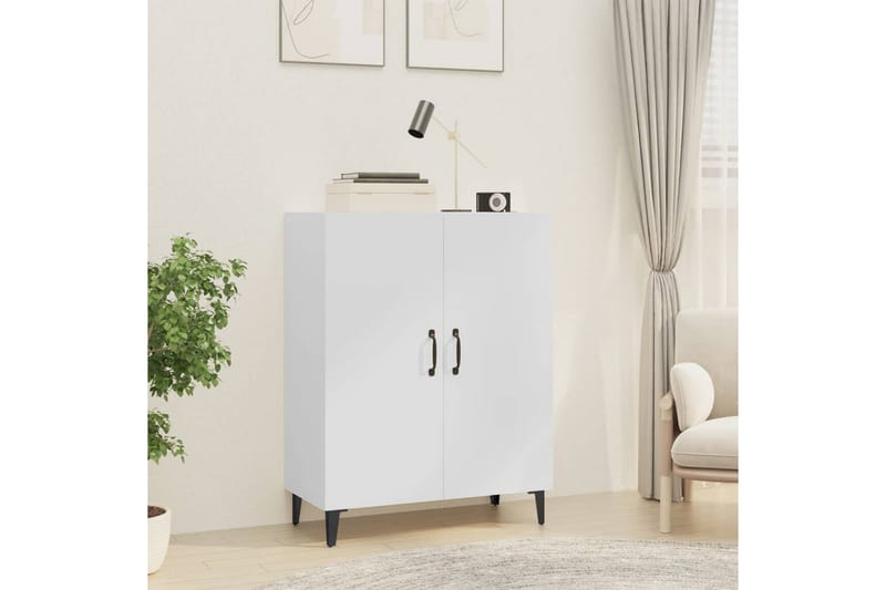 beBasic Skänkskåp vit högglans 70x34x90 cm konstruerat trä - White - Sideboard & skänk