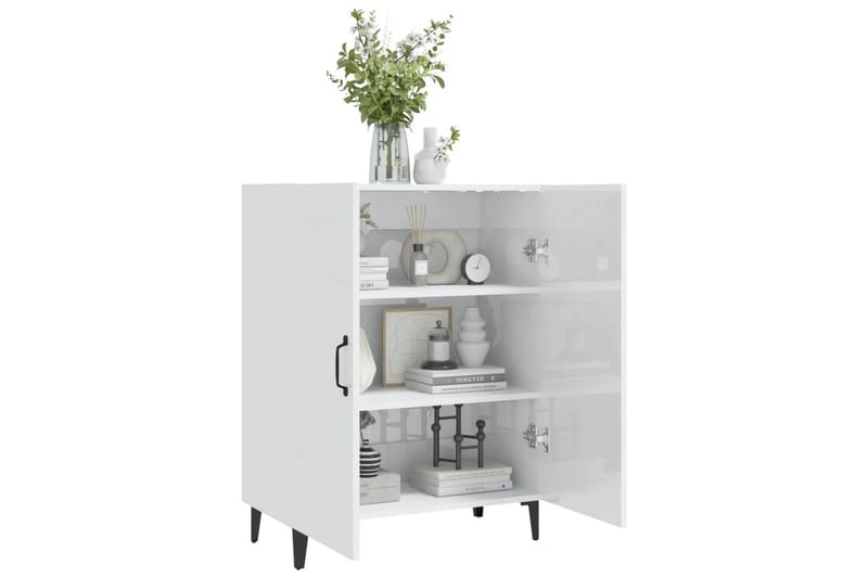 beBasic Skänkskåp vit högglans 70x34x90 cm konstruerat trä - White - Sideboard & skänk