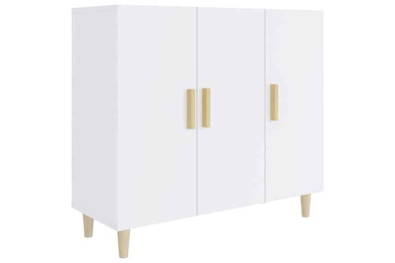 beBasic Skänkskåp vit högglans 90x34x80 cm konstruerat trä - White - Förvaring - Förvaringsmöbler - Sideboard & skänk