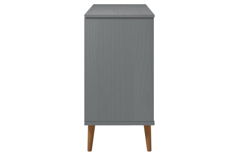 beBasic Skåp grå 90x40x80 cm massiv furu - Grey - Sideboard & skänk