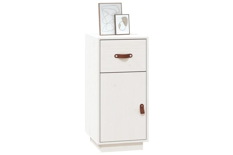 beBasic Skåp vit 34x40x75 cm massiv furu - White - Sideboard & skänk