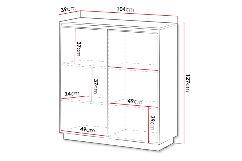 Bolstan Byrå 104 cm - Svart - Förvaring - Förvaringsmöbler - Byrå