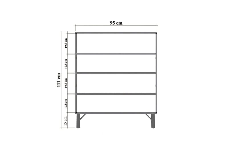 Anaya Byrå 95 cm - Beige - Förvaring - Förvaringsmöbler - Byrå - Hallbyrå