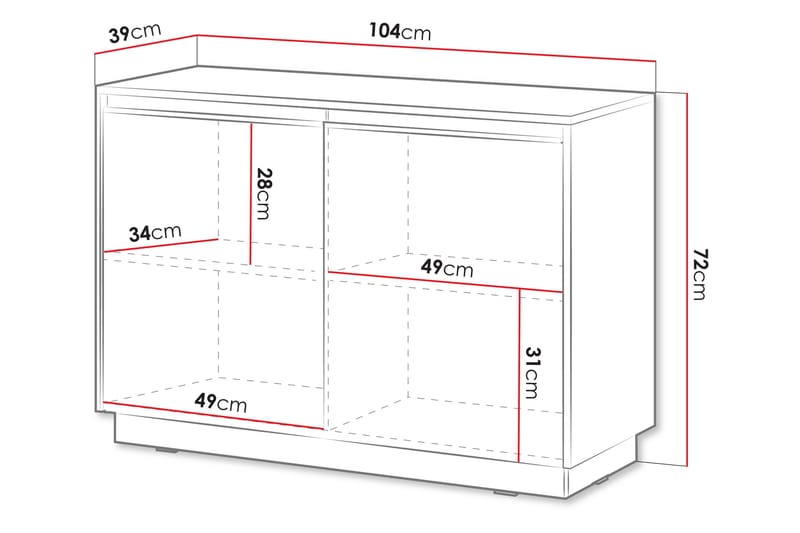 Bolstan Byrå 104 cm - Svart - Förvaring - Förvaringsmöbler - Byrå