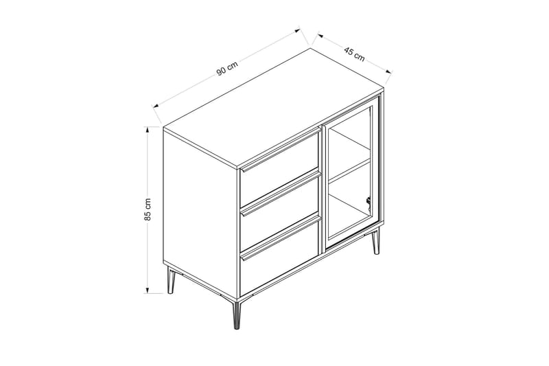 Elevate Byrå 90 cm - Ek - Förvaring - Förvaringsmöbler - Byrå - Hallbyrå