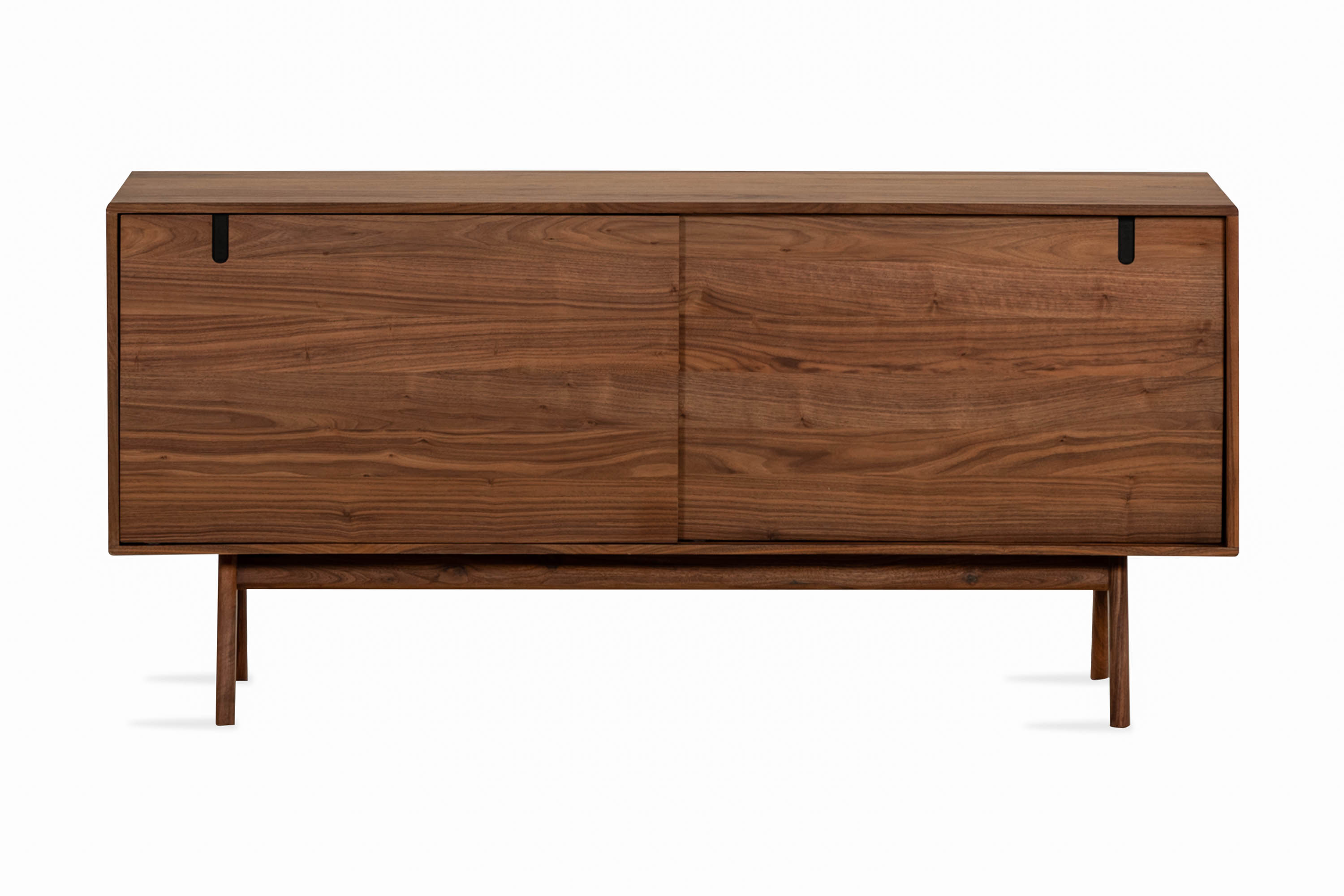 Jerup Sideboard 160x45 cm Massiv Valnöt - Brun Byrå Trä