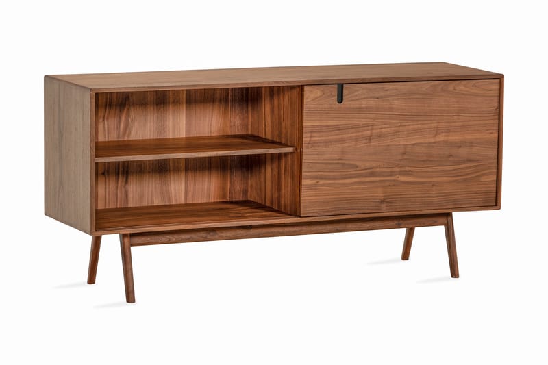 Jerup Sideboard 160x45 cm Massiv Valnöt - Brun - Byrå - Hallförvaring