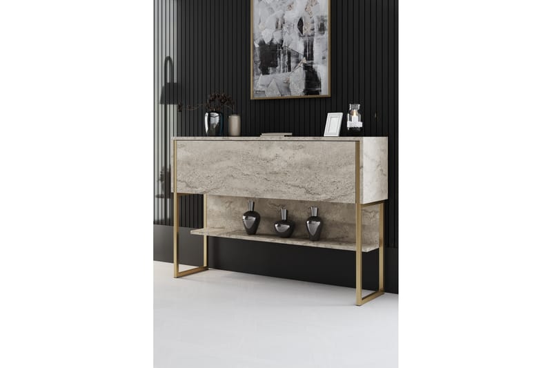 Luxe Byrå 120 cm - Beige/Guld - Förvaring - Förvaringsmöbler - Byrå