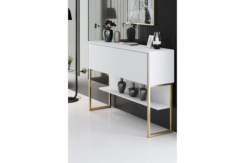 Luxe Byrå 120 cm - Guld/Vit - Förvaring - Förvaringsmöbler - Byrå