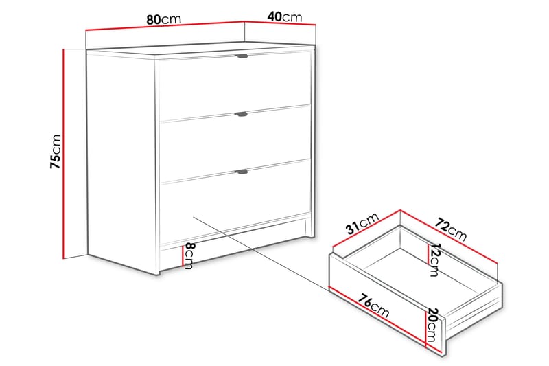 Novaj Highboard - Beige - Förvaring - Förvaringsmöbler - Byrå - Hallbyrå