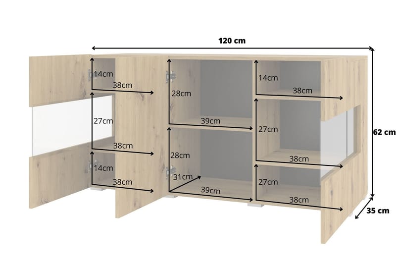 Jestine Förvaringskista 120 cm - Brun - Förvaring - Förvaringsmöbler - Förvaringskista