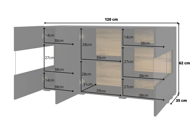 Jestine Förvaringskista 120 cm - Svart - Förvaring - Förvaringsmöbler - Förvaringskista