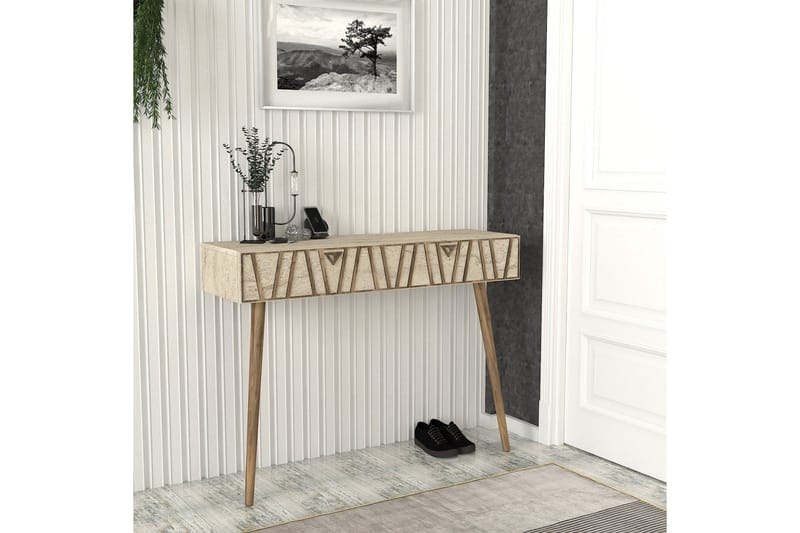 Kaynta Byrå 120 cm - Valnöt/Beige - Förvaring - Förvaringsmöbler - Byrå