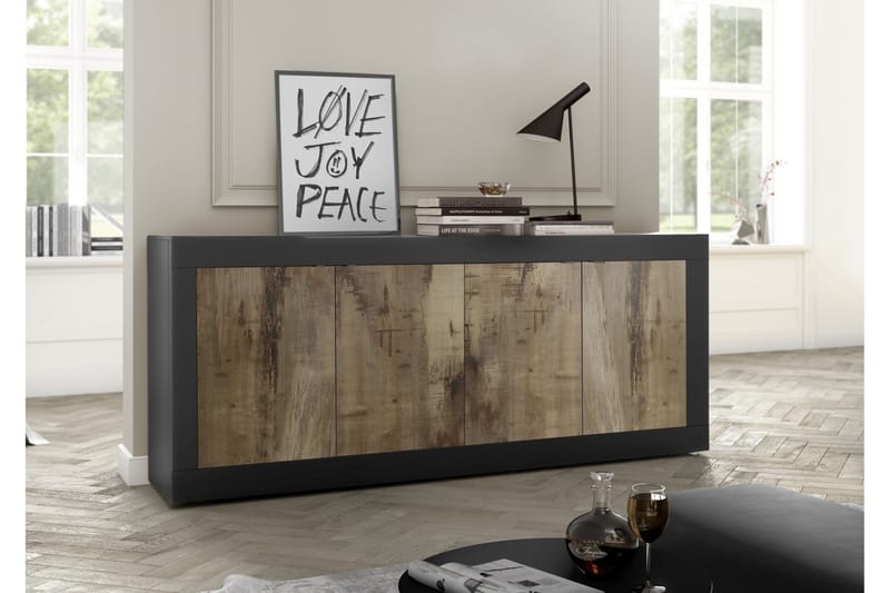 Basic Sideboard 43x207 cm Natur/Svart - LC SPA - Förvaring - Förvaringsmöbler - Sideboard & skänk