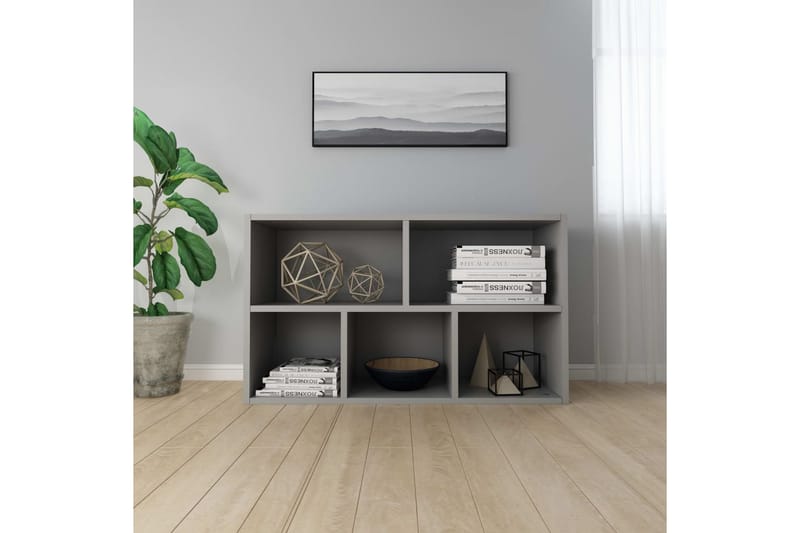 Bokhylla/skänk grå 50x25x80 cm spånskiva - Grå - Förvaring - Förvaringsmöbler - Sideboard & skänk