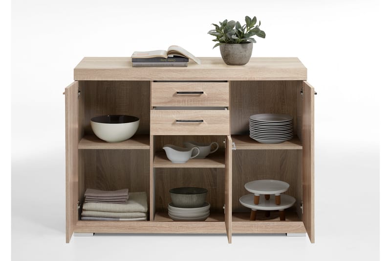 Bristol Skänk 120 cm Låg - Ljus Ek - Sideboard & skänk