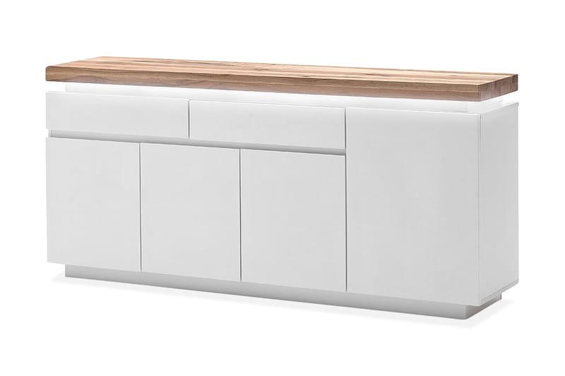 Corbett Skänk 175 cm 4 Dörrar 2 Lådor - Oljad Ek/Matt Vit - Förvaring - Förvaringsmöbler - Sideboard & skänk