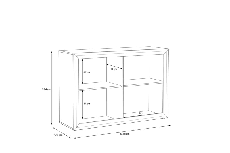 Corlius Sideboard 44x134 cm - Beige/Brun - Sideboard & skänk