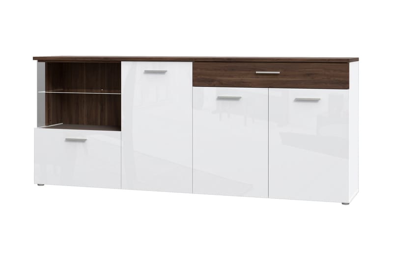 Delchevo Sideboard 42x215 cm - Brun/Vit - Sideboard & skänk