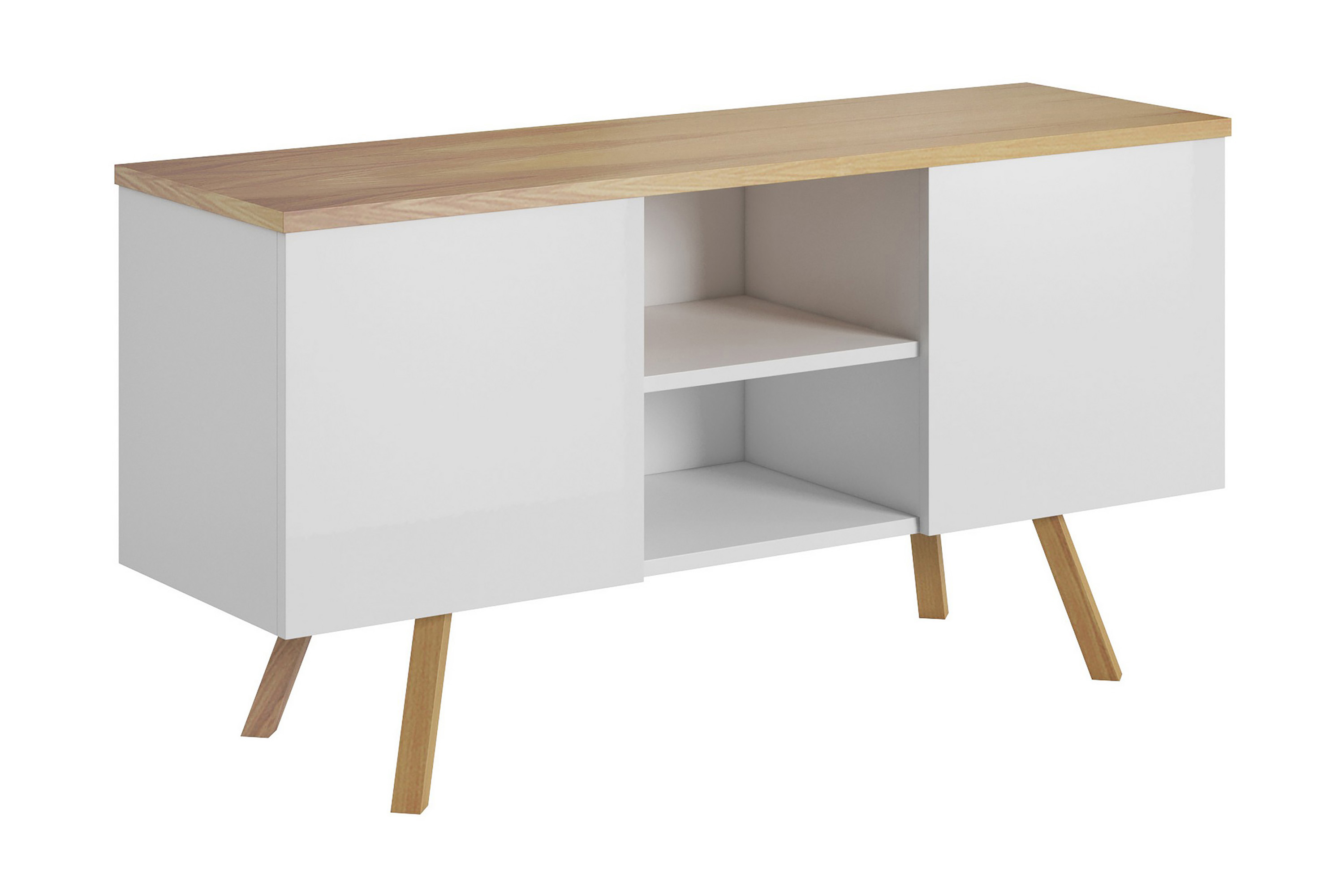 Andrarum Milica Skänk 115 cm - Vit/Trä Sideboard & skänk Vit,Natur Trä