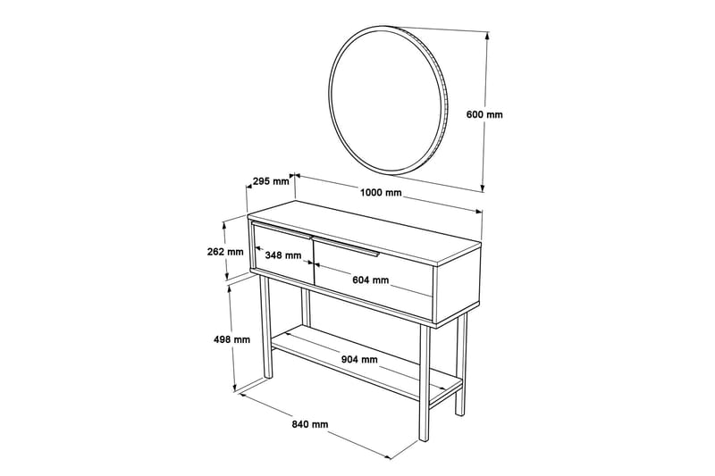 Muttun Skänk 100 cm - Valnöt - Sideboard & skänk