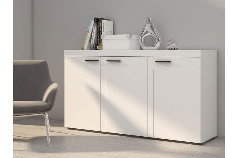 Rumba Skänk 148,8x40,3x82 cm LED-belysning - Vit - Sideboard & skänk