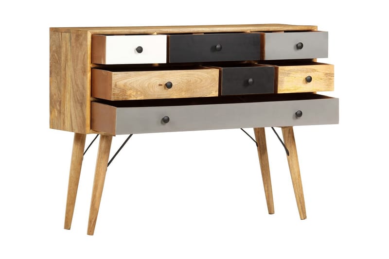 Skänk 110x30x82 cm massivt mangoträ - Brun - Förvaring - Förvaringsmöbler - Sideboard & skänk