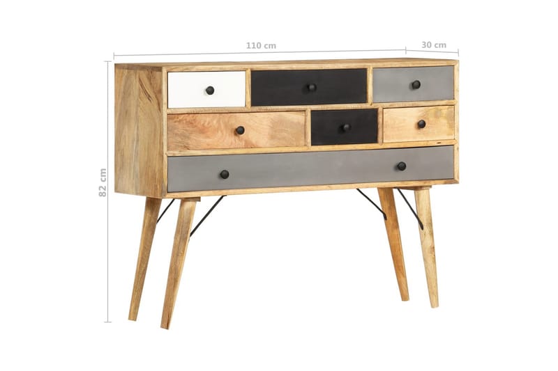 Skänk 110x30x82 cm massivt mangoträ - Brun - Förvaring - Förvaringsmöbler - Sideboard & skänk