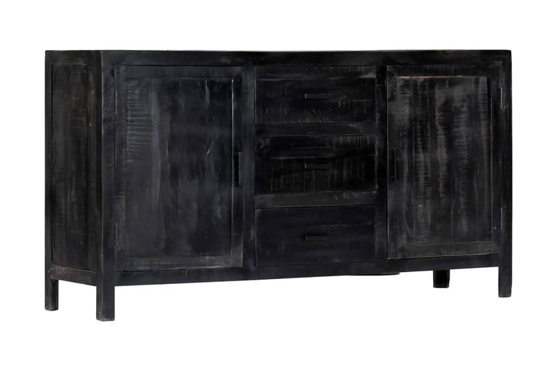 Skänk 147x40x80 cm svart massivt mangoträ - Svart - Sideboard & skänk - Konsolbord & sidobord