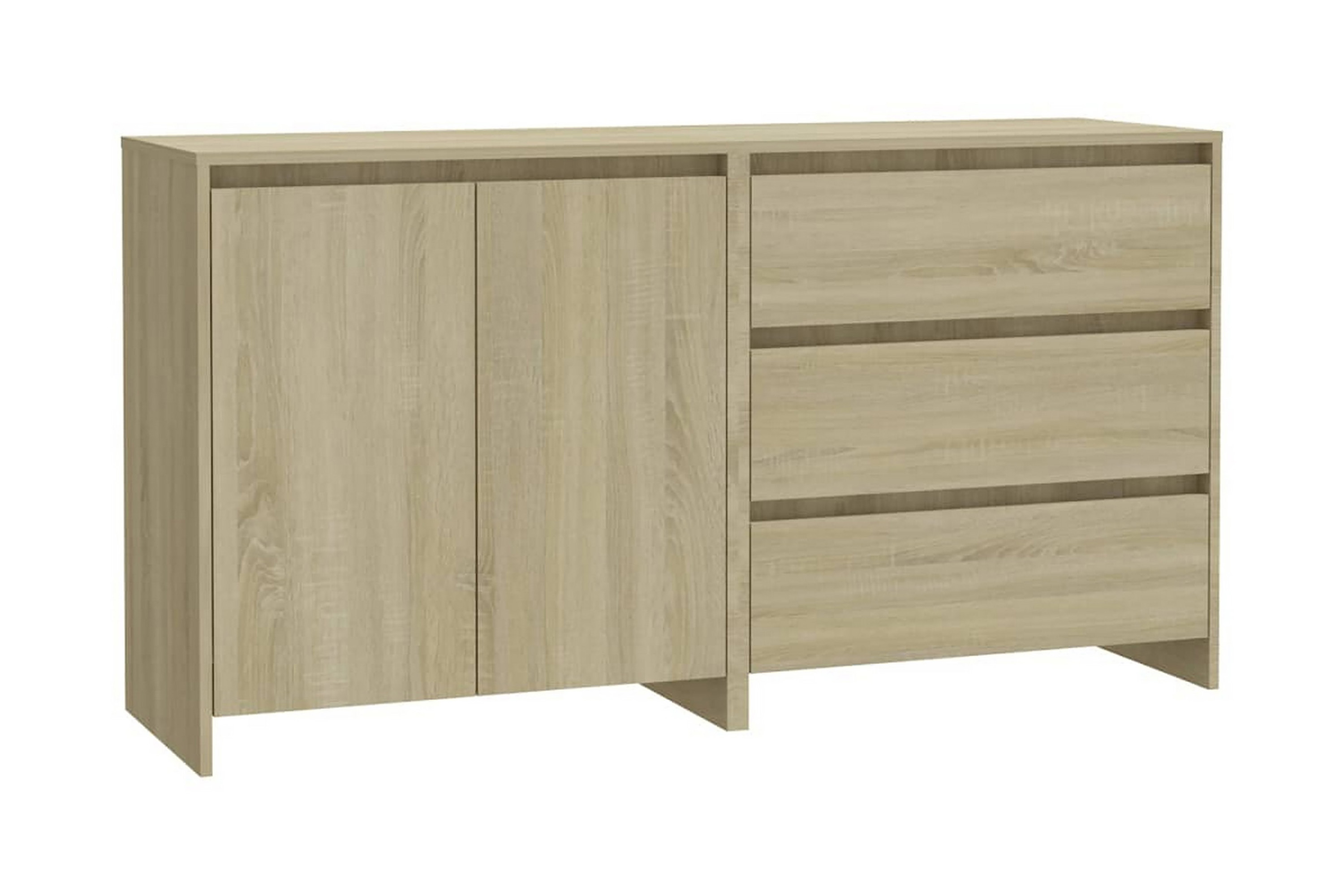 Skänk 2 delar sonoma-ek konstruerat trä - Ek Sideboard & skänk Brun Trä