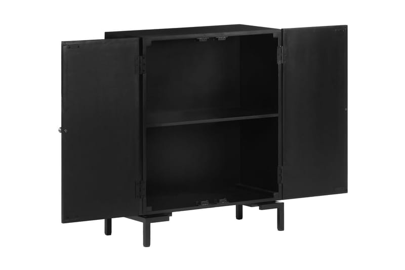 Skänk 60x30x76 cm massivt mangoträ - Svart - Sideboard & skänk