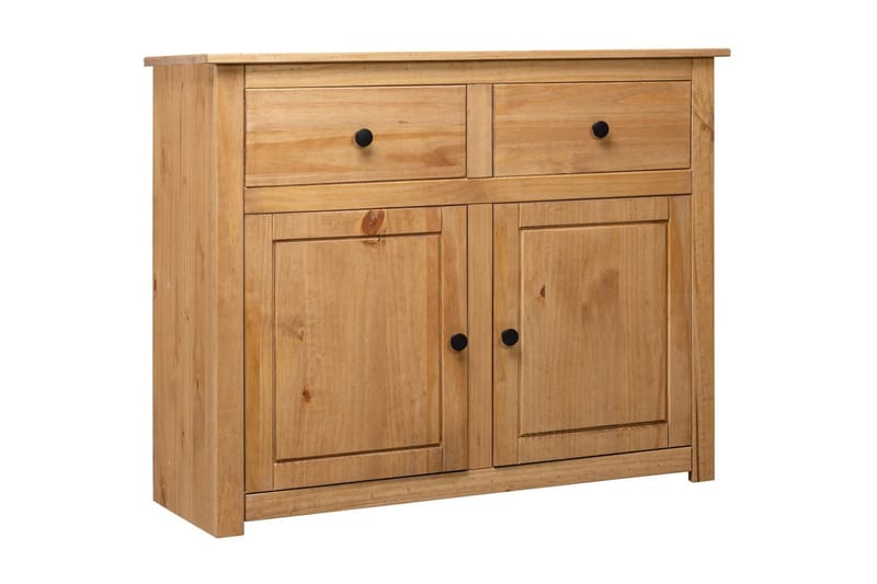 Skänk 93x40x80 cm massiv furu panama - Brun - Förvaring - Förvaringsmöbler - Sideboard & skänk