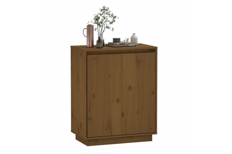 Skänk honungsbrun 60x34x75 cm massiv furu - Brun - Sideboard & skänk