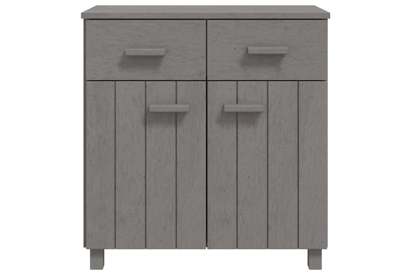 Skänk ljusgrå 79x40x80 cm massiv furu - Ljusgrå - Sideboard & skänk