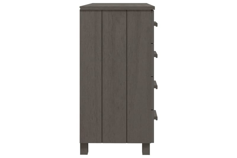 Skänk ljusgrå 79x40x80 cm massiv furu - Ljusgrå - Sideboard & skänk