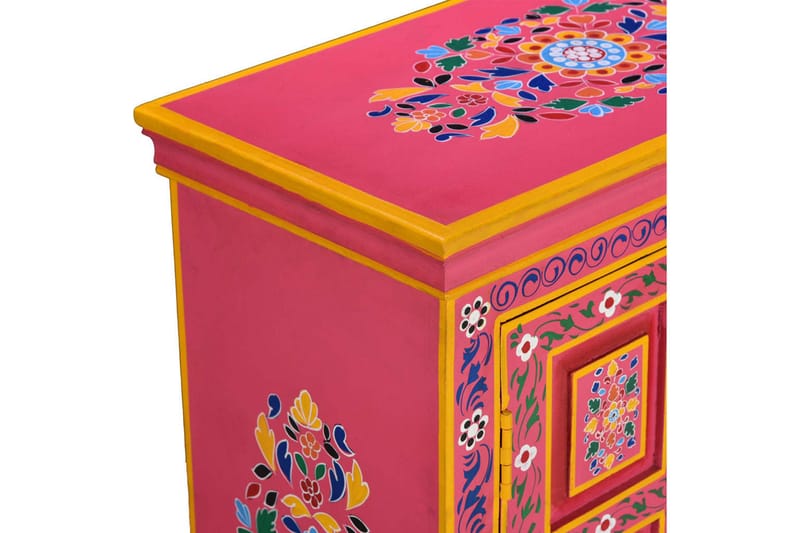 Skänk massivt mangoträ handmålad rosa - Rosa - Förvaring - Förvaringsmöbler - Sideboard & skänk