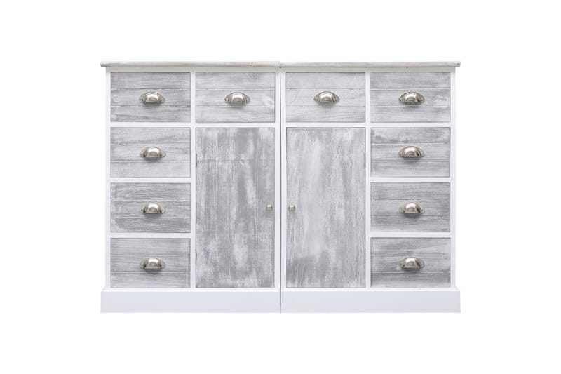 Skänk med 10 lådor grå 113x30x79 cm trä - Grå - Förvaring - Förvaringsmöbler - Sideboard & skänk