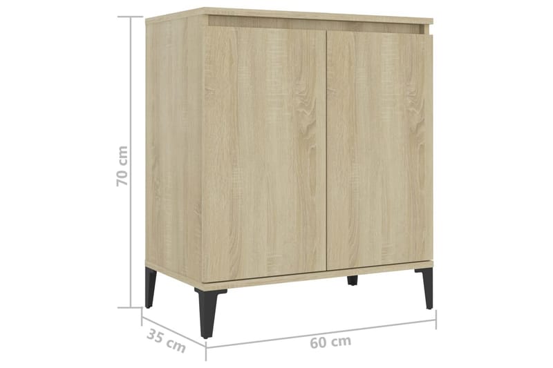 Skänk sonoma-ek 60x30x75 cm spånskiva - Ek - Sideboard & skänk