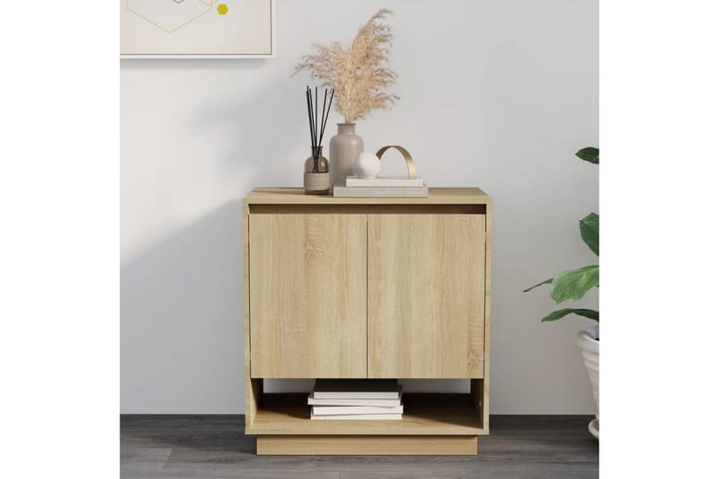 Skänk sonoma-ek 70x41x75 cm spånskiva - Ek - Sideboard & skänk