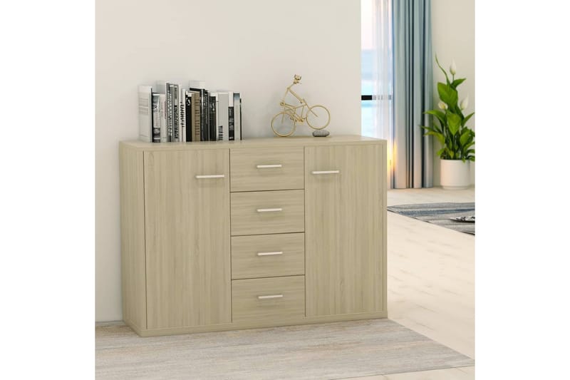 Skänk sonoma-ek 88x30x65 cm spånskiva - Brun - Sideboard & skänk