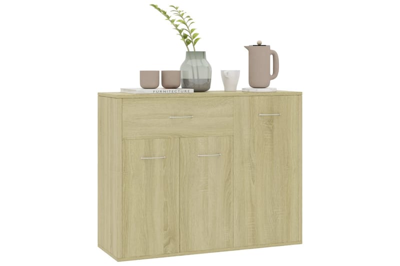 Skänk sonoma-ek 88x30x70 cm spånskiva - Brun - Sideboard & skänk