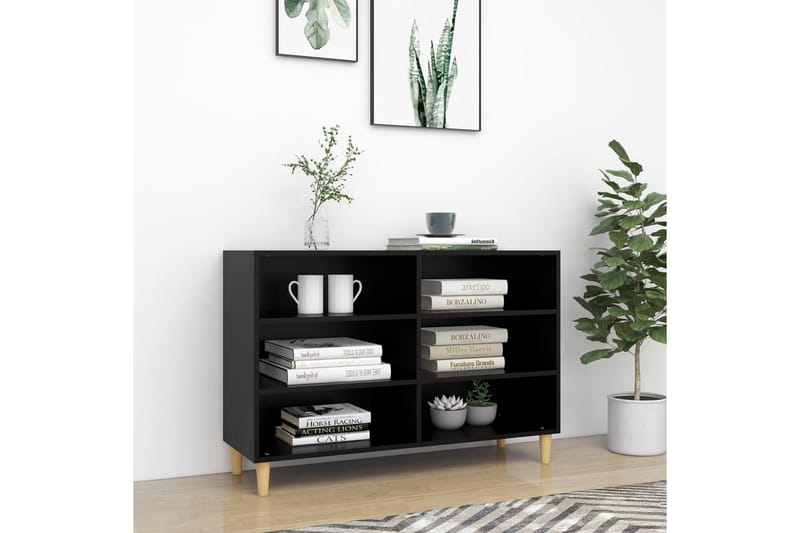 Skänk svart 103,5x35x70 cm spånskiva - Svart - Sideboard & skänk