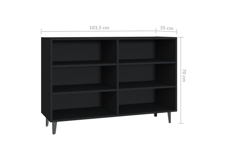 Skänk svart 103,5x35x70 cm spånskiva - Svart - Sideboard & skänk