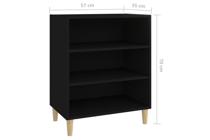 Skänk svart 57x35x70 cm spånskiva - Svart - Förvaring - Förvaringsmöbler - Sideboard & skänk