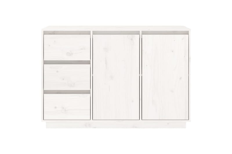 Skänk vit 111x34x75 cm massiv furu - Vit - Sideboard & skänk