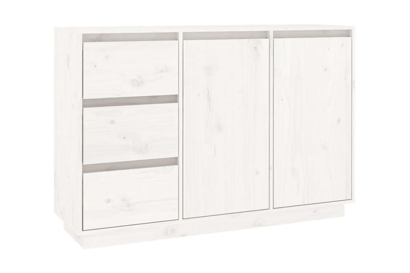 Skänk vit 111x34x75 cm massiv furu - Vit - Sideboard & skänk